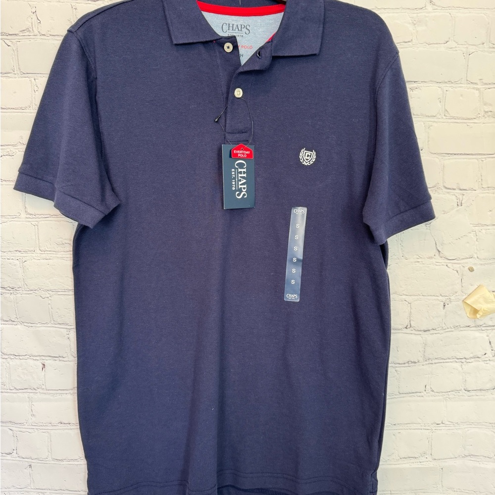 Chaps Men's Dark Blue Polo Shirt Size Small